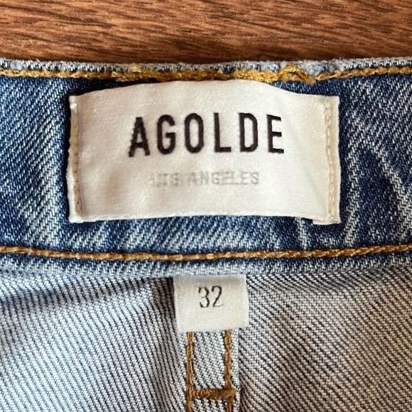 👖 AGOLDE Riley Ripped Lightwash Denim Jeans – Size 32 - Picture 4 of 12